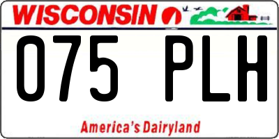 WI license plate 075PLH