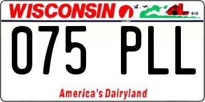 WI license plate 075PLL