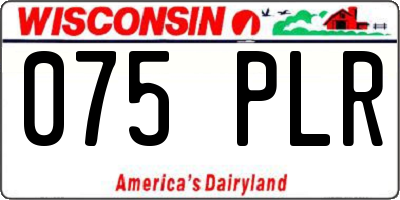 WI license plate 075PLR