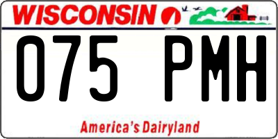 WI license plate 075PMH