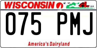 WI license plate 075PMJ