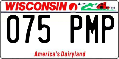 WI license plate 075PMP