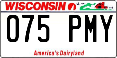 WI license plate 075PMY