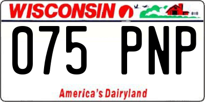WI license plate 075PNP