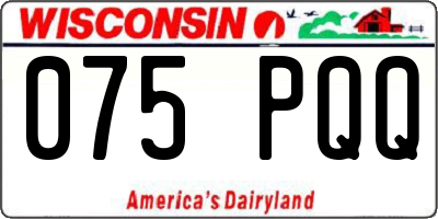 WI license plate 075PQQ