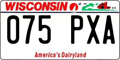 WI license plate 075PXA