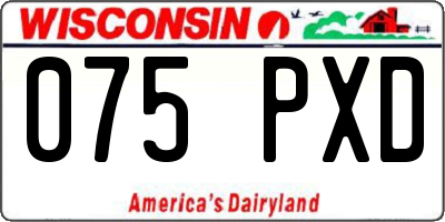 WI license plate 075PXD