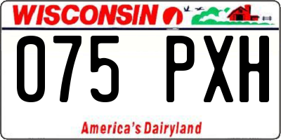 WI license plate 075PXH