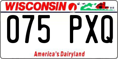 WI license plate 075PXQ