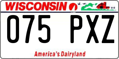 WI license plate 075PXZ