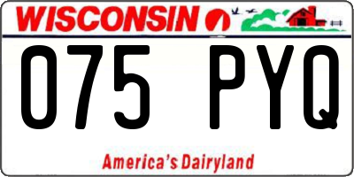 WI license plate 075PYQ
