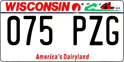 WI license plate 075PZG