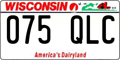 WI license plate 075QLC