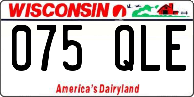 WI license plate 075QLE