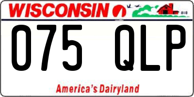 WI license plate 075QLP