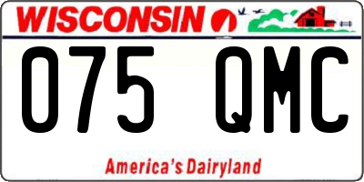 WI license plate 075QMC