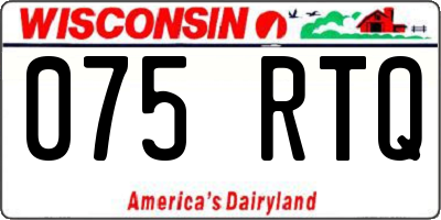 WI license plate 075RTQ