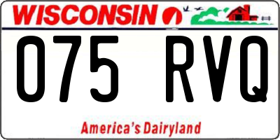 WI license plate 075RVQ