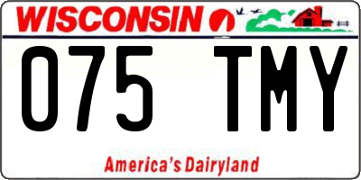 WI license plate 075TMY