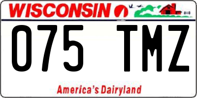 WI license plate 075TMZ