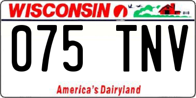 WI license plate 075TNV