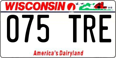 WI license plate 075TRE