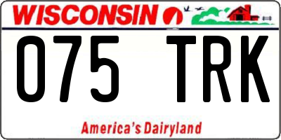 WI license plate 075TRK