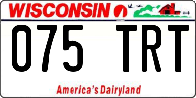 WI license plate 075TRT