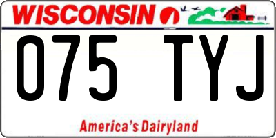 WI license plate 075TYJ