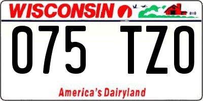 WI license plate 075TZO