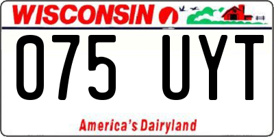 WI license plate 075UYT