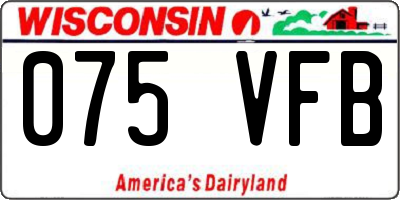 WI license plate 075VFB