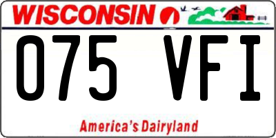 WI license plate 075VFI