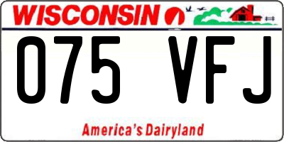 WI license plate 075VFJ