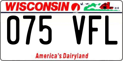WI license plate 075VFL