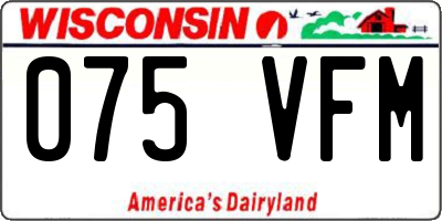 WI license plate 075VFM