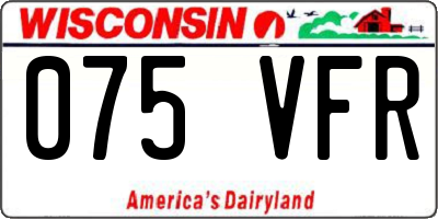 WI license plate 075VFR