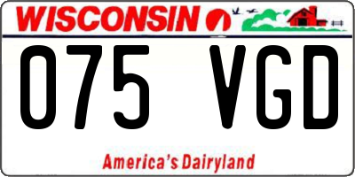 WI license plate 075VGD