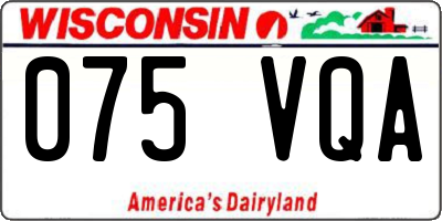 WI license plate 075VQA