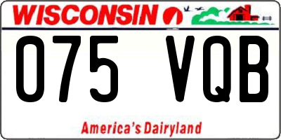 WI license plate 075VQB