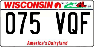 WI license plate 075VQF