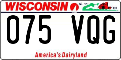 WI license plate 075VQG