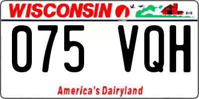 WI license plate 075VQH