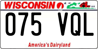 WI license plate 075VQL