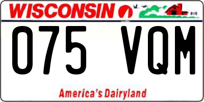 WI license plate 075VQM