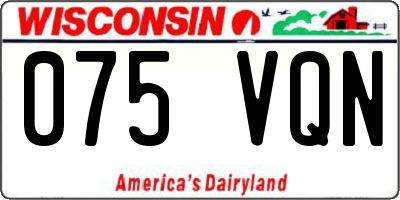 WI license plate 075VQN