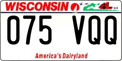 WI license plate 075VQQ
