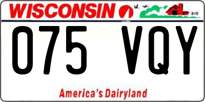 WI license plate 075VQY
