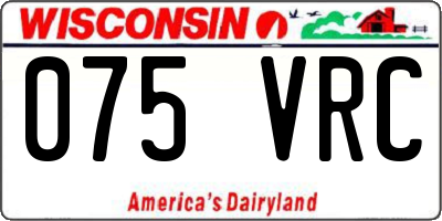 WI license plate 075VRC