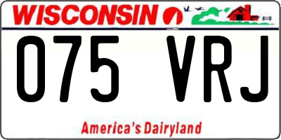 WI license plate 075VRJ